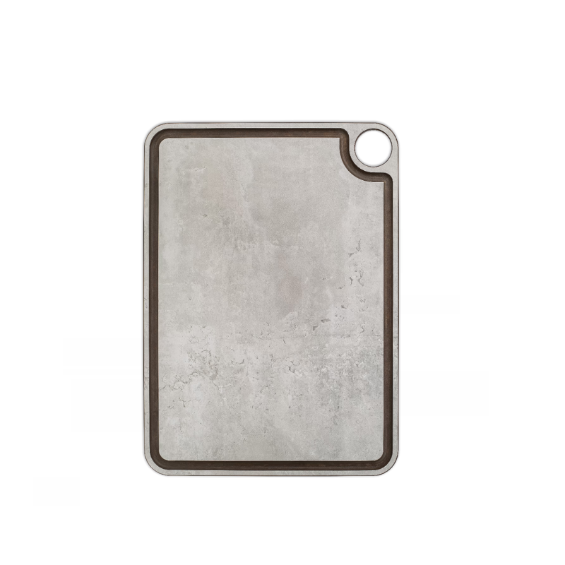 Tábua de corte cinza com canal e suporte 330 x 230 mm