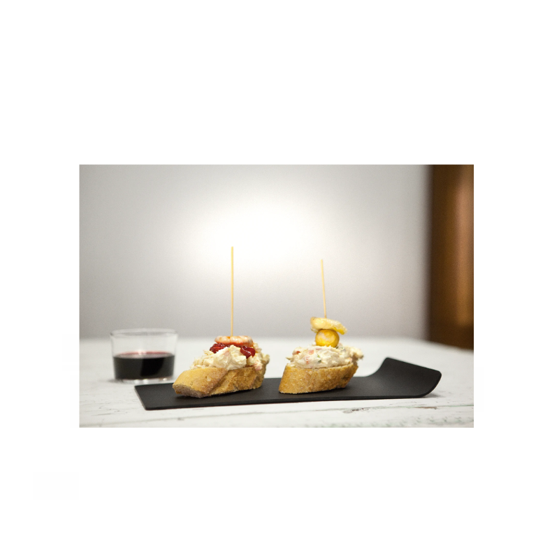 Tábua de tapas preta 320 x 150 mm