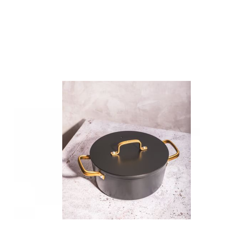 Caçarola Antiaderente Cerâmica Série Samoa Iconic Preta 20 cm