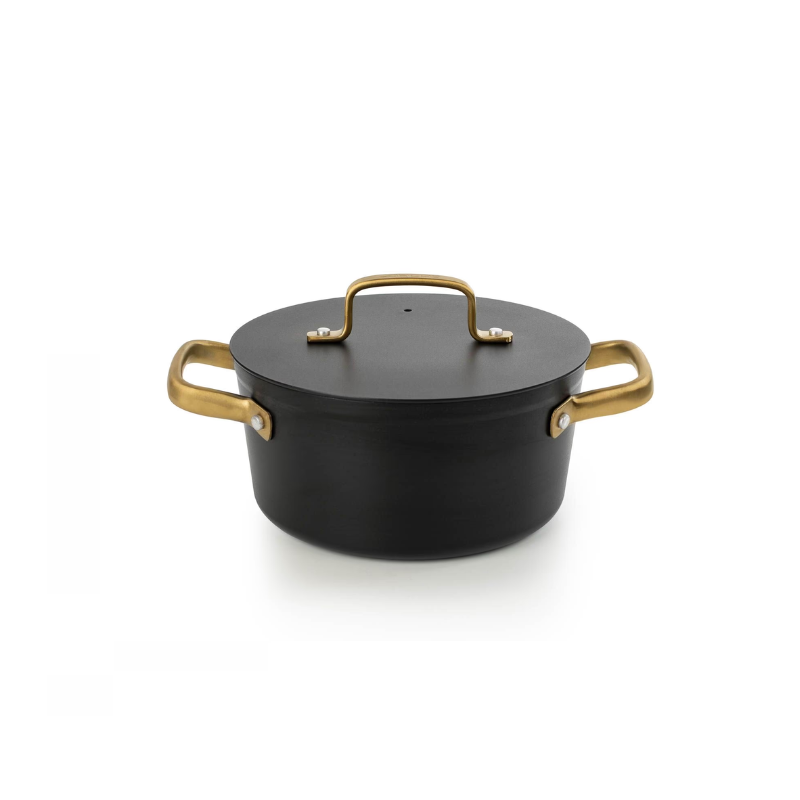 Caçarola Antiaderente Cerâmica Série Samoa Iconic Preta 20 cm