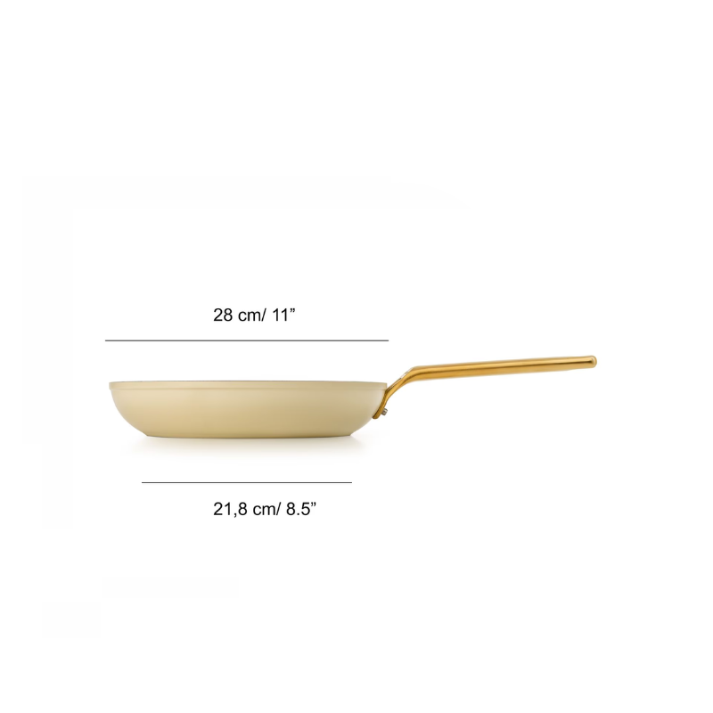 Frigideira Antiaderente De Cerâmica Série Samoa Iconic Bege 28 cm