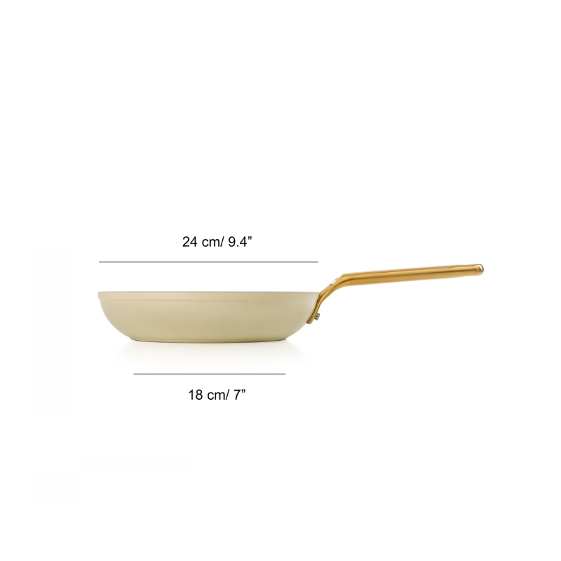 Frigideira Antiaderente Cerâmica Série Samoa Iconic Bege 24 cm