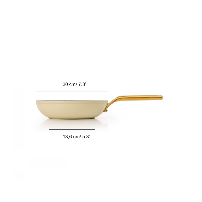 Frigideira Antiaderente Cerâmica Série Samoa Iconic Bege 20 cm