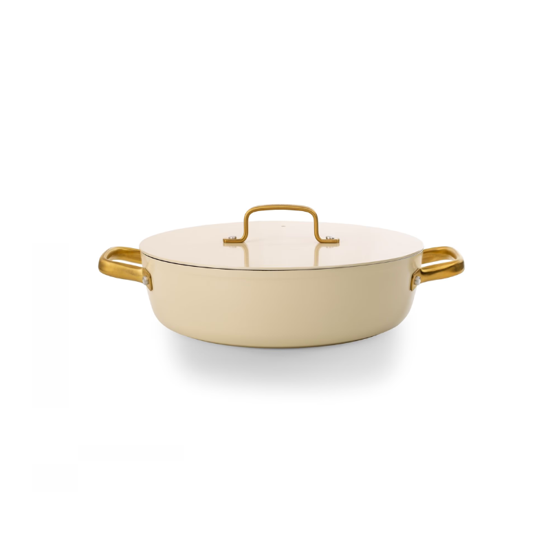 Caçarola Antiaderente Cerâmica Série Samoa Iconic Bege 28 Cm