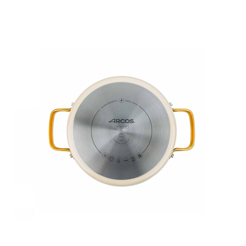 Caçarola Antiaderente Cerâmica Série Samoa Iconic Bege 24 cm