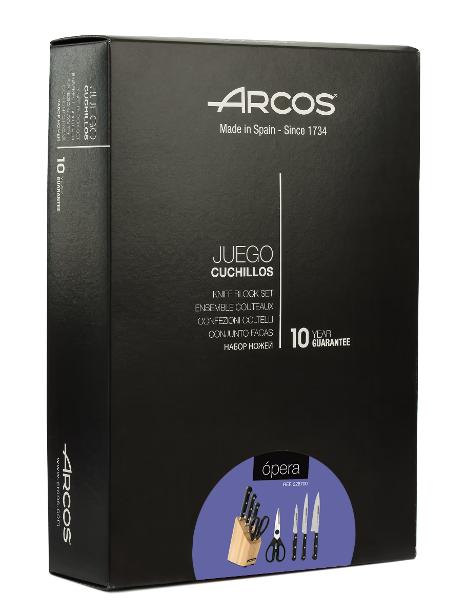 3 Facas Set + Tesoura + Bloco