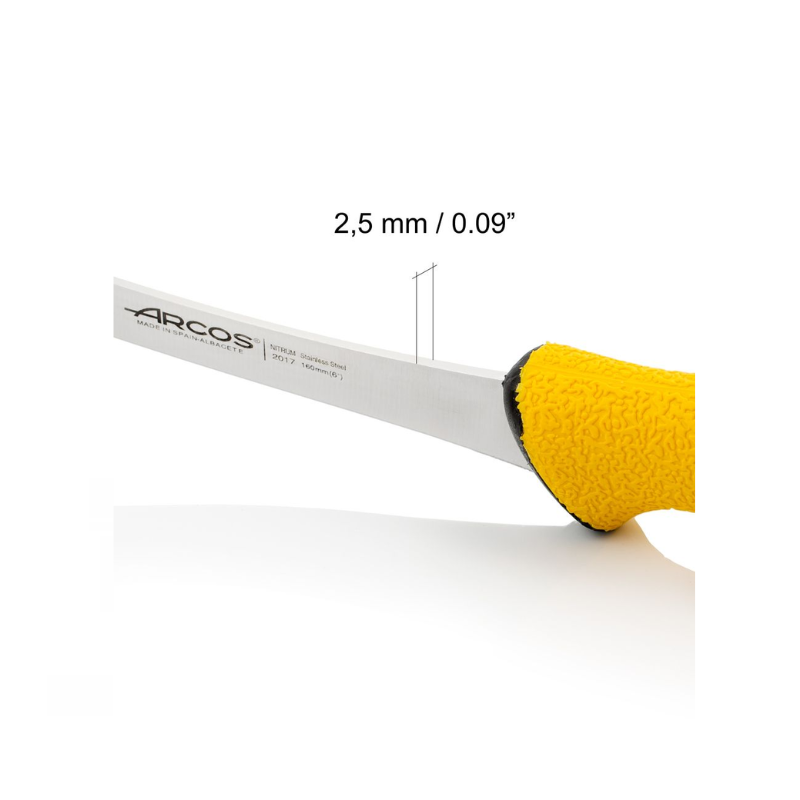 Faca de desossar semi-rígida Duo Pro Series 160 mm com ponta chanfrada