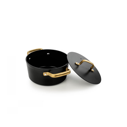 Caçarola Antiaderente Cerâmica Série Samoa Iconic Preta 20 cm