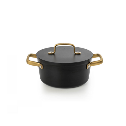 Caçarola Antiaderente Cerâmica Série Samoa Iconic Preta 20 cm