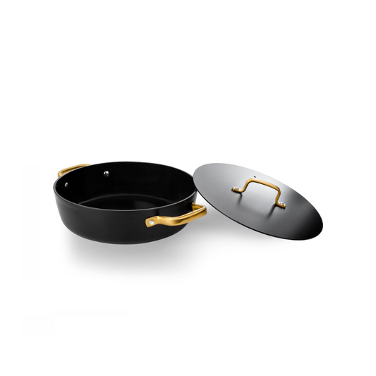 Caçarola Antiaderente Cerâmica Série Samoa Iconic Preta 24 cm