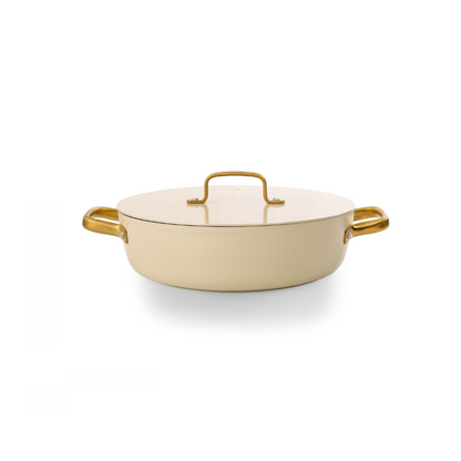 Caçarola Antiaderente Cerâmica Série Samoa Iconic Bege 28 Cm