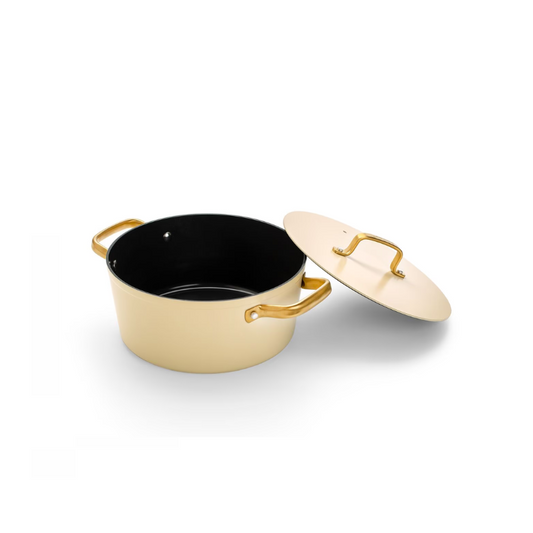 Caçarola Antiaderente Cerâmica Série Samoa Iconic Bege 24 cm